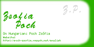 zsofia poch business card